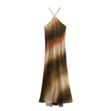 New Cotton And Linen Tie-Dye Printed Collar Dress 7987472-Outfit