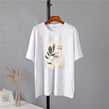 Gothic Graphic T Shirt Women 2021 Summer New Oversized Cotton Tees Casual Aesthetic Character Printed O Neck