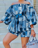 Fashion Printing Set 2023 New Printing 2-Piece Suit For Women-Outfit