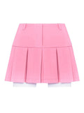 Cropped Blazer And Pleated Mini Skirt Set-Outfit
