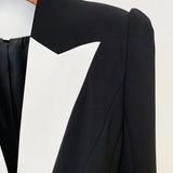 Fongt New Star Fashion Hit Color Repair A Buckle Suit Jacket Jacket