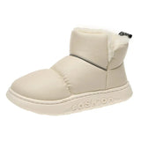 Size 45 Waterproof Snow Boots Women Long Plush Thick Warm Winter Boots for Women 2023 Soft Bottom Ankle Boots Couple Shoes-Outfit