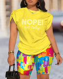 Fongt Summer New Women's Temperament Digital Printing Round-Neck Short-Sleeved