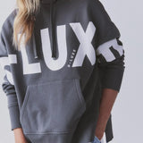 Fongt New Casual Fashion Letter Printing Hooded Long-Sleeved Edswoman