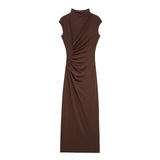 Fongt Homemade New Women's Classic Folded Folded Stubble Dress 46/61/245