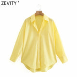 2021 Women Simply Solid Colors Breasted Poplin Shirts Office Lady Long Sleeve Slim Blouse Roupas Chic Chemise Tops