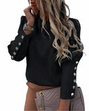 OL Women Office Blouses Button Long Sleeve Shirts Ladies Casual O-Neck Leopard Top Plus Size 5XL Spring Fall