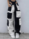 Patchwork Corduroy Cargo Pants-Outfit