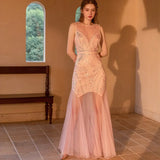 Fongt Dress Bridesmaid Nails Net Squins Dinner Will Dress Prom Long Dress