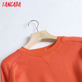 Women Fashion Solid Sweatshirts Oversize Long Sleeve O Neck Loose Pullovers Female Tops