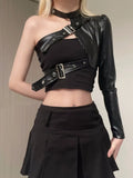 Fongt Cloth Forget Street Hottie Shoulder Irregular Heavy Industry Adjustment Buckle Locomotive Wind Ping Shawl