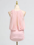Fongt Style Dress Woman 2025 Spring And Summer New Fashion Temperament Hot Girl Style Skirt Folded Design