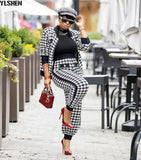 Two Piece Set Africa Clothes African 2022 New Dashiki Fashion Grid Suit Top And Trousers Super Elastic Party Plus Size For