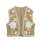 Summer Women's Wear Urban Leisure Vest Embroidered Cardigan 6895028-Outfit
