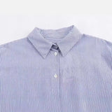 Spring Style Hollowed-Out Embroidered Striped Shirt 3211994-Outfit