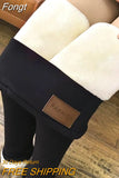 Fleece Lined Leggings Women Velvet Keep Warm Seamless Push Up Leggins Stretchy Tights Comfort Winter Women's Thermal