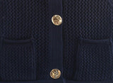 New 2024 Women's High-End Thick Needle Long-Sleeved Sweater Cardigan Jacket W063 2047-1-Outfit
