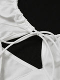 Irregular Cutout Halter Cami Top-Outfit