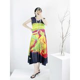 Fongt Folded High-End French Long-Press Dress Femininity Dinner High-End Sleeveless Dress
