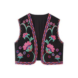 Summer Women's Wear Urban Leisure Vest Embroidered Cardigan 6895028-Outfit