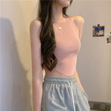 Girls Short Sling Women Summer New Vest Wearing Sexy Net Red Pop Small Sleeveless Top