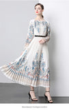 Fongt New Women's Dress Dress Oversized Dress Print 100 Folds T-Shirt With T-Shirt Holiday Casual Dress