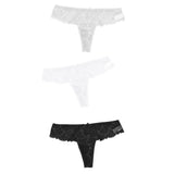Sexy Women's Panties Thong Full Lace Panties Tanga Transparent Underpants G String Hollow Out Low-Rise Female