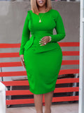 Fongt Women's Clothing 2025 Autumn And Winter 2025 New Elegant Office Office African Dress