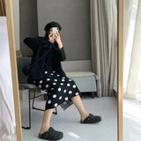 Polka Dot Midi Skirt-Outfit