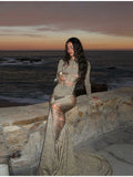 Fongt Simple Design Sliced Knitted Fishtail Dress 2025 New Dress