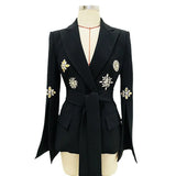 Fongt New Star Fashion Heavy Industry Nails Studded Belt Suit Jacket Jacket