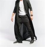 Fongt And Autumn Thin Men's Mature Long Slim Long Style Long Wind Jacket Casual Fashion Solid Color Men's