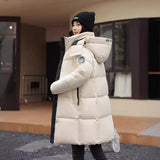 [] Bread Clothes Down Cotton-Padded Jacket Cotton Female Winter Coat Long Warm Thick Cotton-Padded Jacket-Outfit