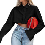 Fongt Casual White Top Lady 2025 New French High-End Long-Sleeved Short-Sleeved Women's