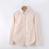 New Slim Office Blouse Women Tops Long Sleeve Cotton Casual Female Work Wear White Office