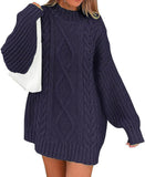 Fongt Hot Style Women's Knit Sweater Autumn And Winter Twisted Flower Long Sleeve Loose