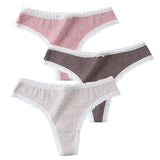 Pcs/Set Women Panties G-String Underwear Fashion Thong Sexy Cotton Panties Ladies G-string Soft Lingerie Solid Low Rise