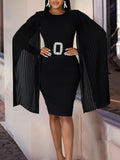 Fongt Women's 2025 Autumn And Winter 2025 New Solid-Colored Ass Sexy Cape Dress Large African Dress