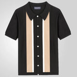 Fongt Men's Wear Clip-Colored T-Shirt Single-Dcupy Knitted Short-Sleeved POLO Shirt
