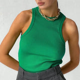 Knitted Y2k O Neck Off Shoulder Sexy Crop Women Pullovers Tube Tank Tops 2021 Summer Female Fashion Basic Corset