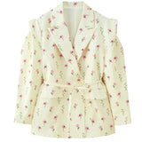 Fongt Explosion Women's Waistband Bandwidth Shoulder-To-Shoulder Suit Jacket