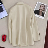 Fongt And Autumn Suit Jacket Female Small Man 2024 Spring And Autumn New Korean Version Temperament Goddess Fan Small Leisure Small Suit-Outfit
