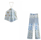Women Sexy Strapless Halter Shirt Ladies Cloth Patchwork Floral Print Casual Blouse Roupas Chic Summer Blusas Tops