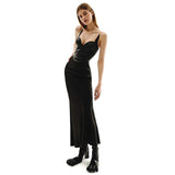 2024 Summer New Women's Fashion Sexy V-Collared Body-Dexed PU Leather Small