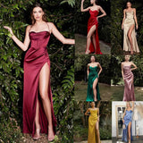 Fongt New Women's Sexy Hanging High Waist Open Fork Dress