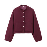 Fongt Women's Explosion Bags With Short Pilot Jacket Jacket