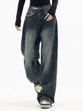Dark Wash Vintage Baggy Boyfriend Jeans-Outfit