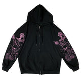 Fongt New Hoodie Jersey Women Loose Street Sports Zipper Open Shirt Y2k Coat Women