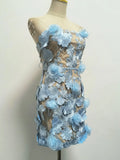 Fongt Holiday Style Dress 2025 Summer New Temperament Sexy Style Tective Yarn Flower Design Short