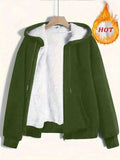 Fongt Women's Winter Explosion Warm Plush Hoodie Jacket